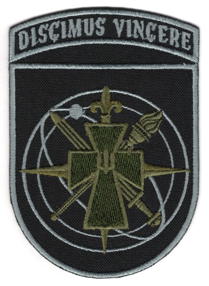 Житомирський Військовий Інститут ім. Корольова Discimus Vincere (курсант) \ зах \ тк.чорна \ нарукавна емблема !