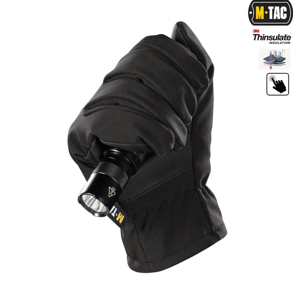 Рукавиці M-TAC  SOFT SHELL THINSULATE BLACK (90308002)