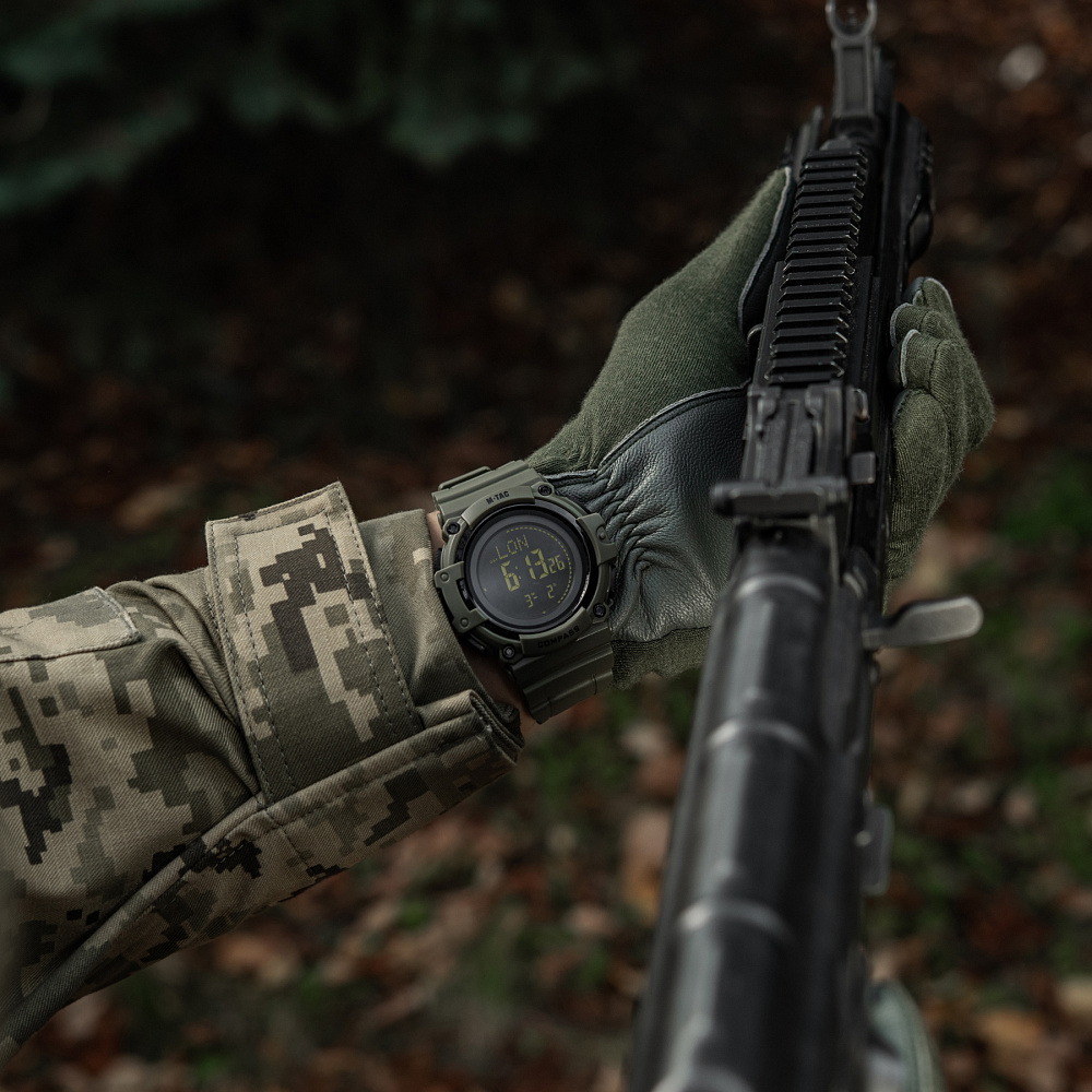 M-Tac годинник тактичний з компасом 2233 Army Green (50010001)