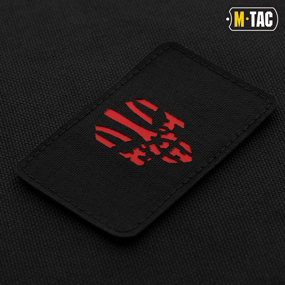 M-Tac нашивка Месник горизонтальна Laser Cut Black/Red (51179233)