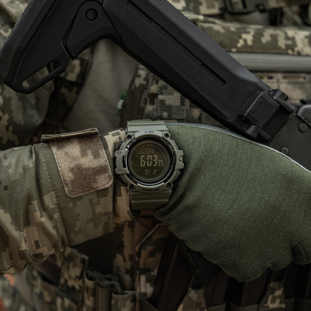 M-Tac годинник тактичний з компасом 2233 Army Green (50010001)