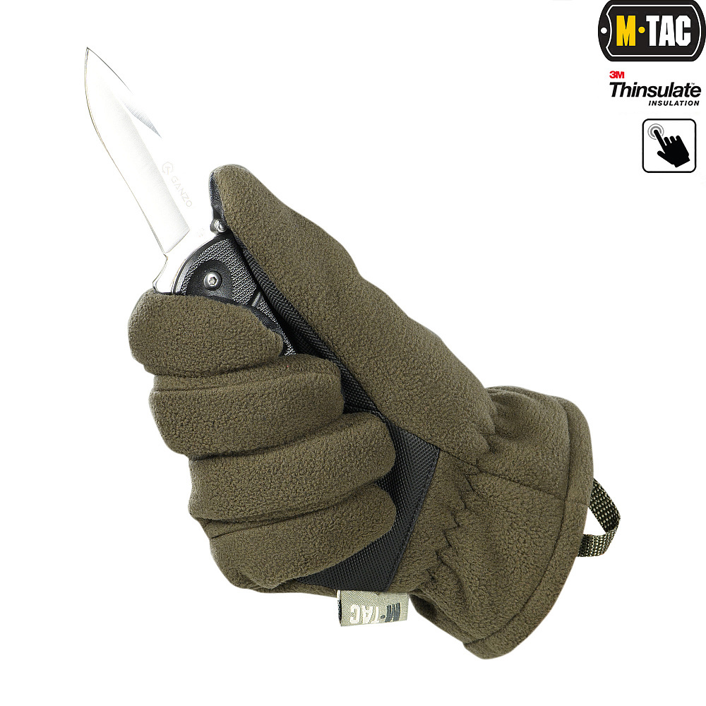 M-Tac M-TAC РУКАВИЧКИ FLEECE THINSULATE OLIVE (90309001)