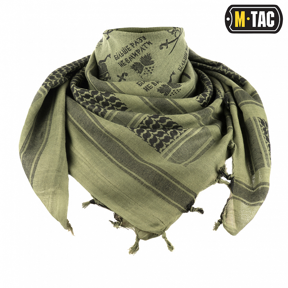 M-TAC ШАРФ ШЕМАГ БІЛЬШЕ РАЗУ НЕ ВМИРАТИ OLIVE/BLACK (40906001)