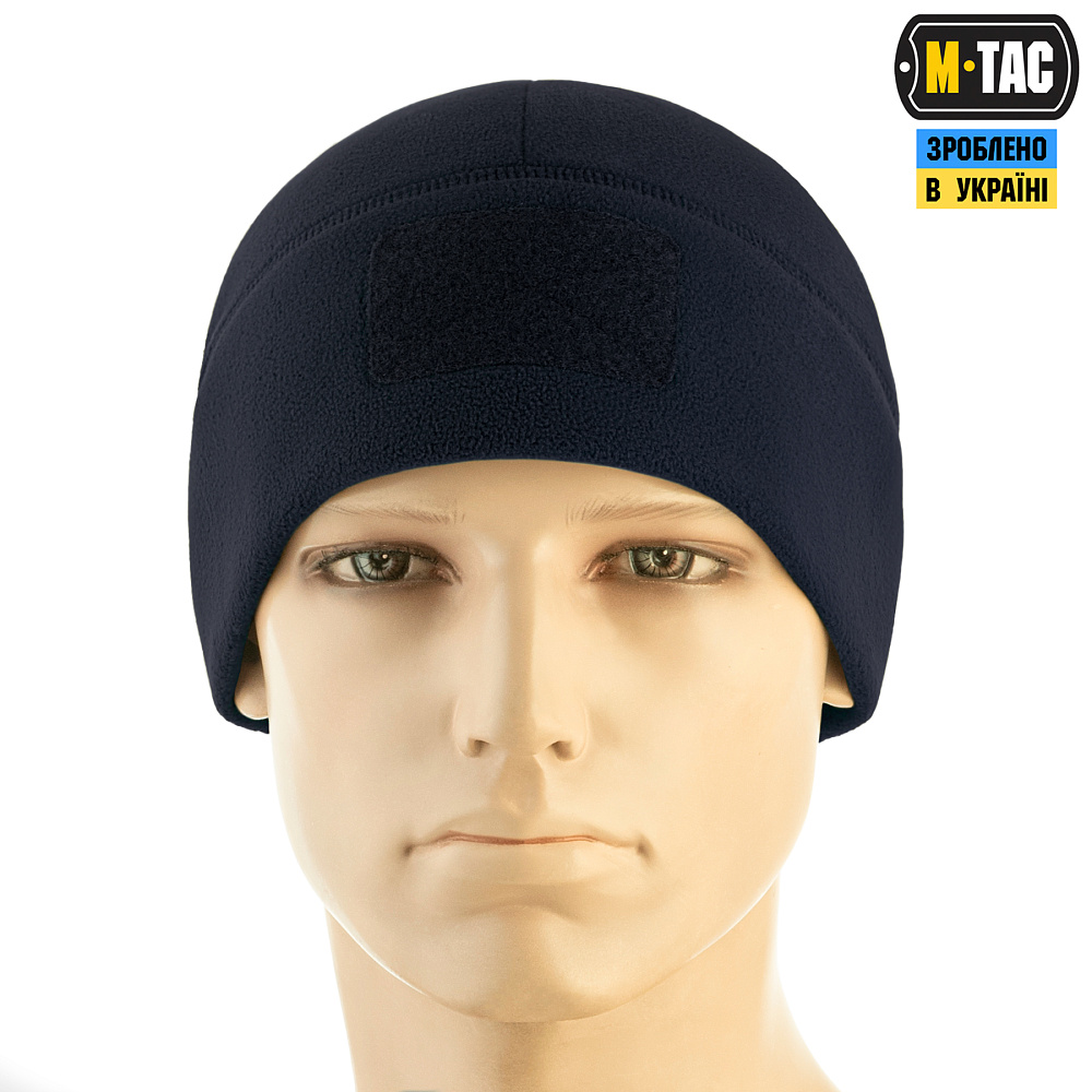 M-Tac шапка Watch Cap Elite фліс (320г/м2) з липучкою Dark Navy Blue (40029015)