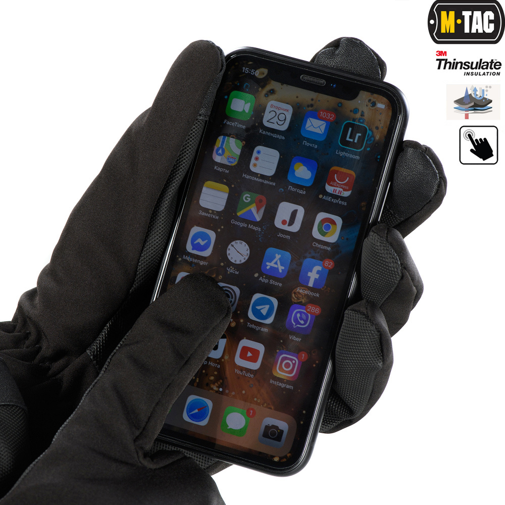 Рукавиці M-TAC  SOFT SHELL THINSULATE BLACK (90308002)