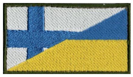 Прапорець Україна-Фінляндія 8х4,5 !
