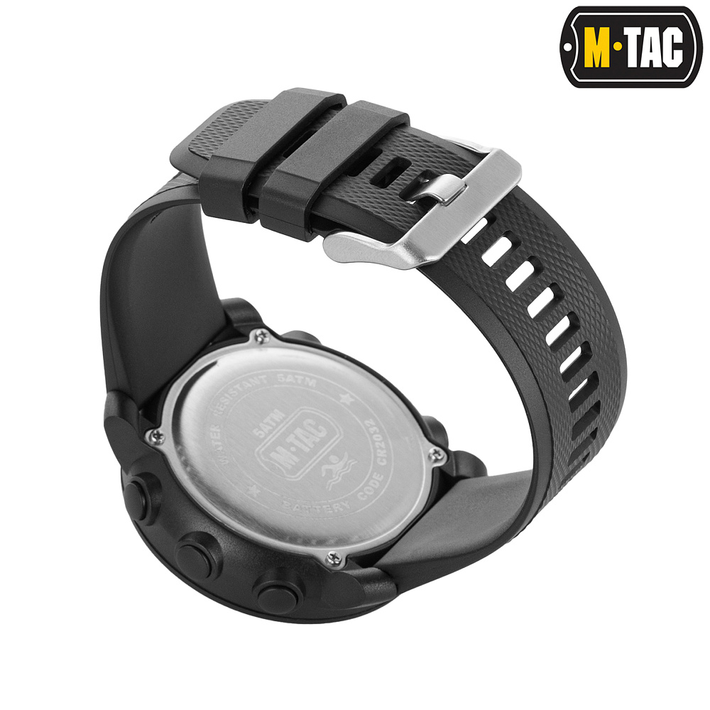 M-Tac годинник тактичний з компасом 2095 Black (50009002)