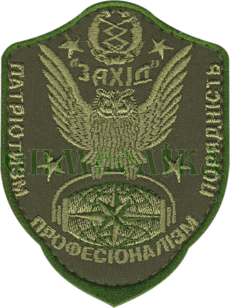 Центр радіоелектронної розвідки Захід (сова) / тк. олива / Нарукавна емблема !