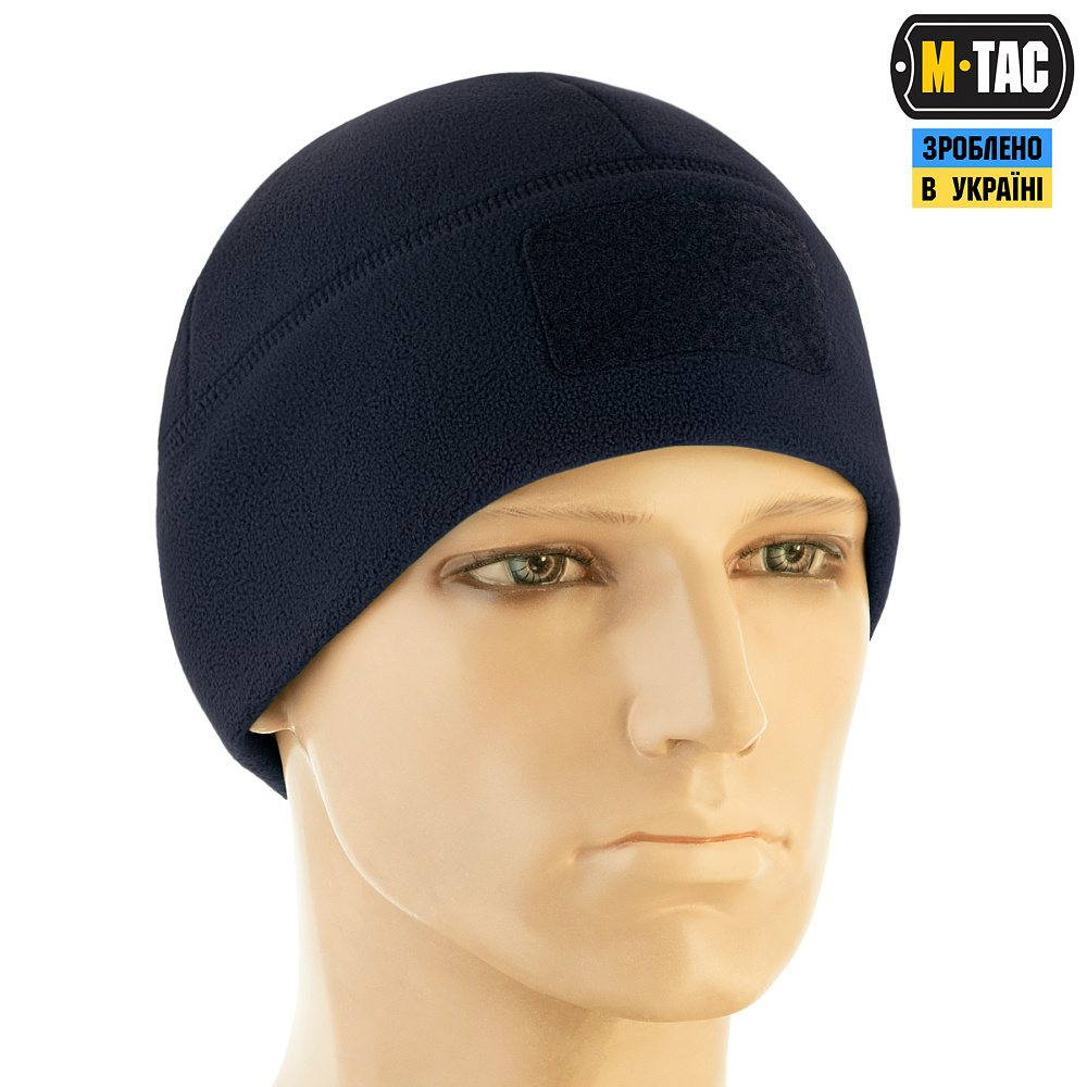 M-Tac шапка Watch Cap Elite фліс (320г/м2) з липучкою Dark Navy Blue (40029015)