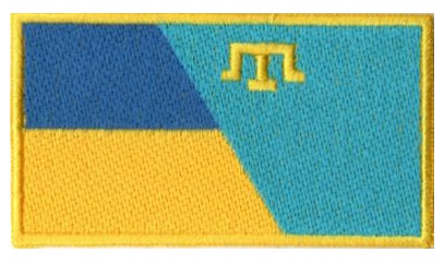 Прапорець Україна-Кримські Татари 8х4,5см !