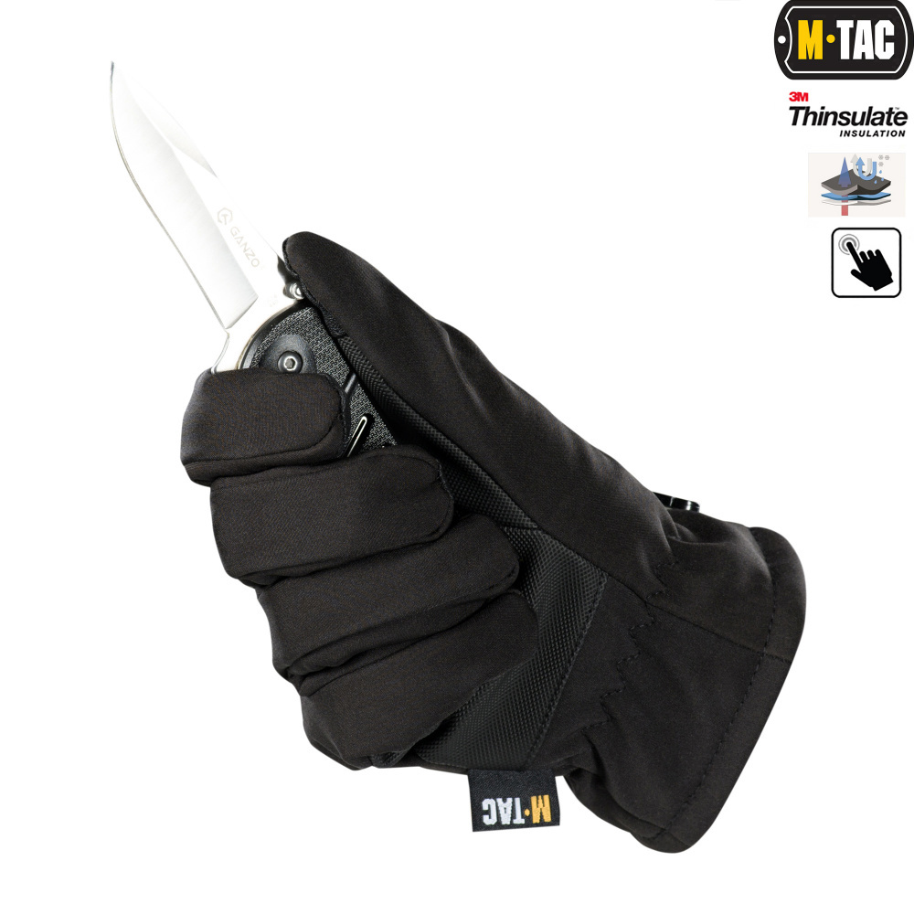 Рукавиці M-TAC  SOFT SHELL THINSULATE BLACK (90308002)