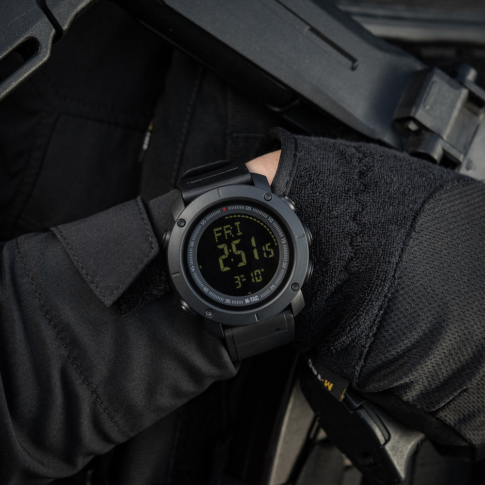 M-Tac годинник тактичний з компасом 2095 Black (50009002)
