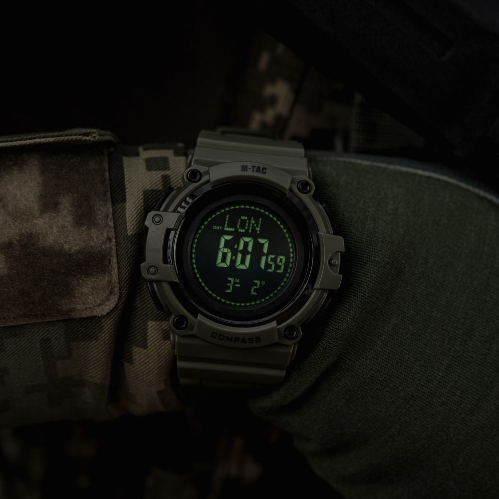 M-Tac годинник тактичний з компасом 2233 Army Green (50010001)