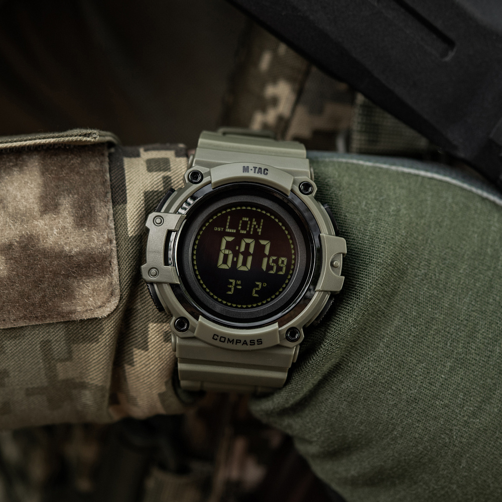 M-Tac годинник тактичний з компасом 2233 Army Green (50010001)
