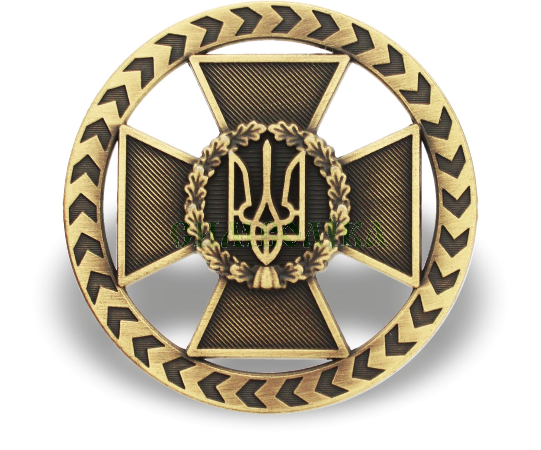 Беретний знак Державна прикордонна служба металевий Україна