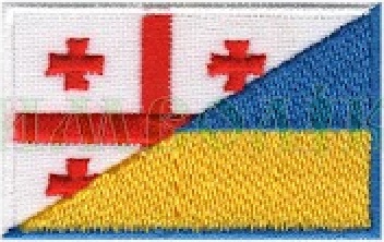 Прапорець Україна-Грузія 8х4,5см !