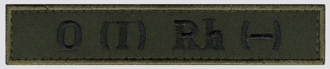 Група крові НГ О(I)- 130х25 захисна/ тк. олива !