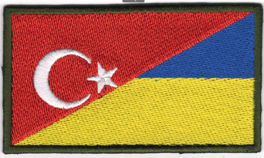 Прапорець Україна-Туреччина 8х4,5см. !