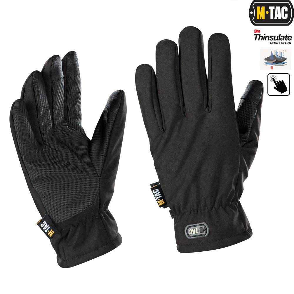 Рукавиці M-TAC  SOFT SHELL THINSULATE BLACK (90308002)