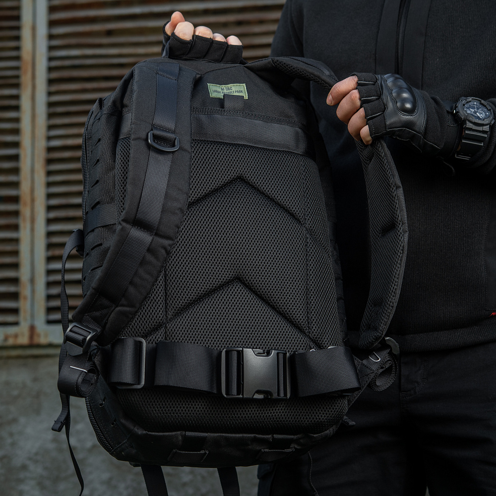 M-Tac рюкзак Large Assault Pack Laser Cut Black (10335002)