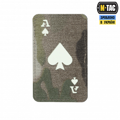 M-Tac нашивка Ace of Spades Laser Cut Multicam/GID (51109899)