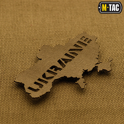 M-Tac нашивка Ukraine (контур) наскрізна Laser Cut Coyote (51148005)