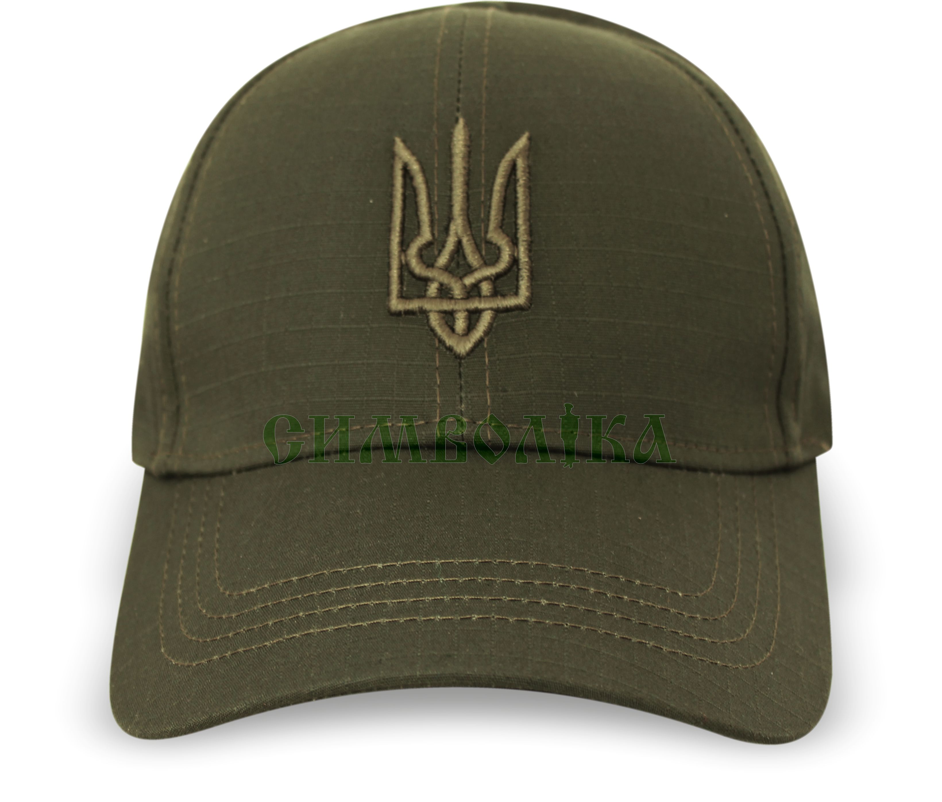 Бейсболка олива з вишивкою Тризуб !