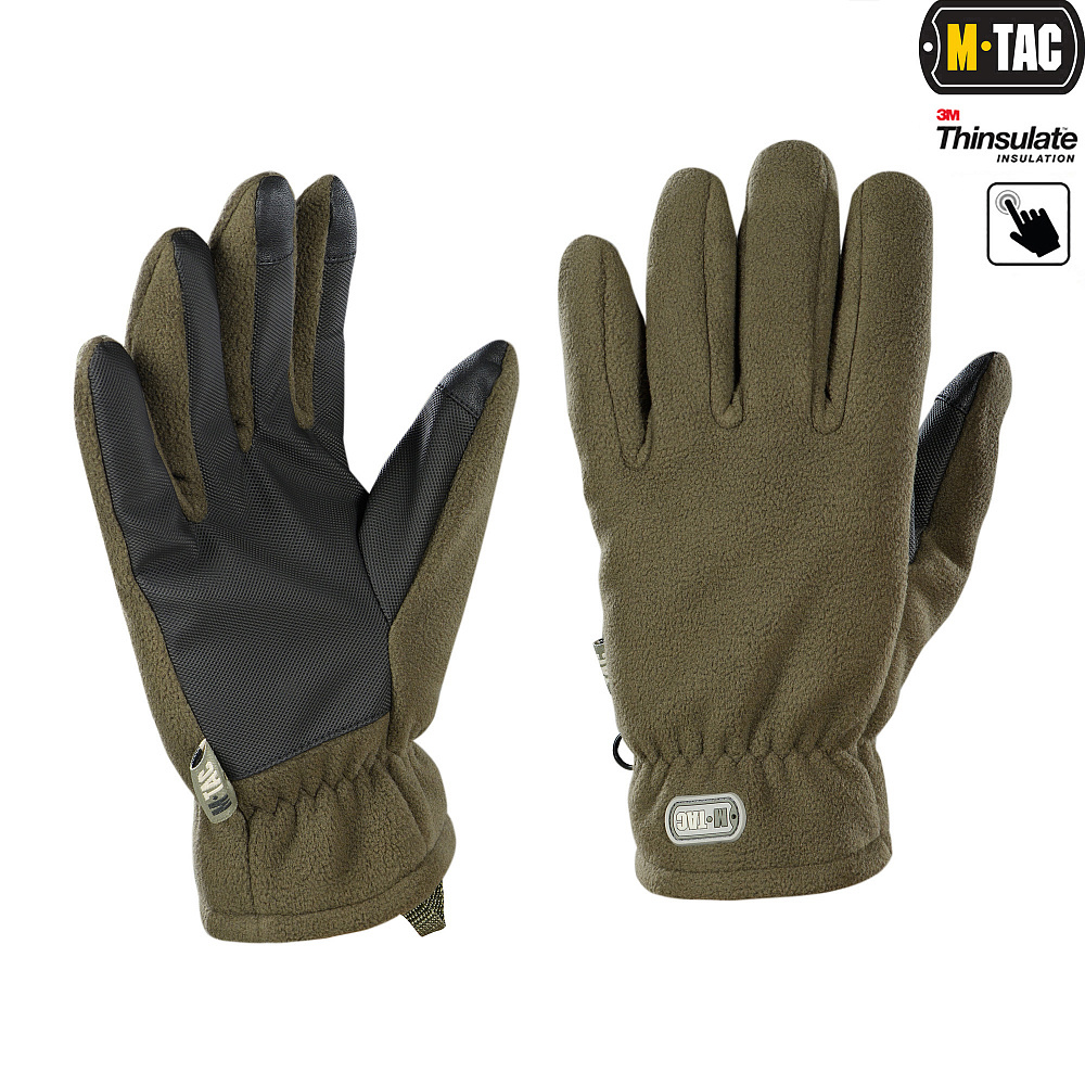 M-Tac M-TAC РУКАВИЧКИ FLEECE THINSULATE OLIVE (90309001)