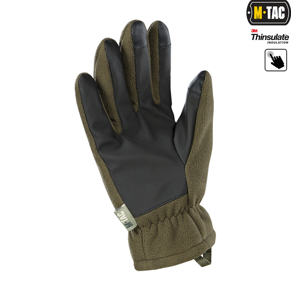 M-Tac M-TAC РУКАВИЧКИ FLEECE THINSULATE OLIVE (90309001)