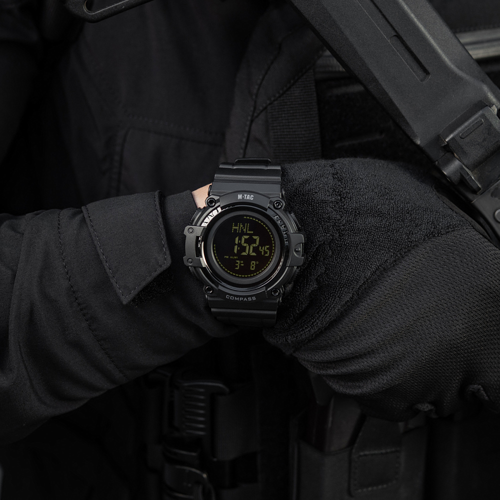 M-Tac годинник тактичний з компасом 2233 Black (50010002)