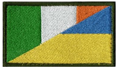 Прапорець Україна-Ірландія 8*4.5 см !