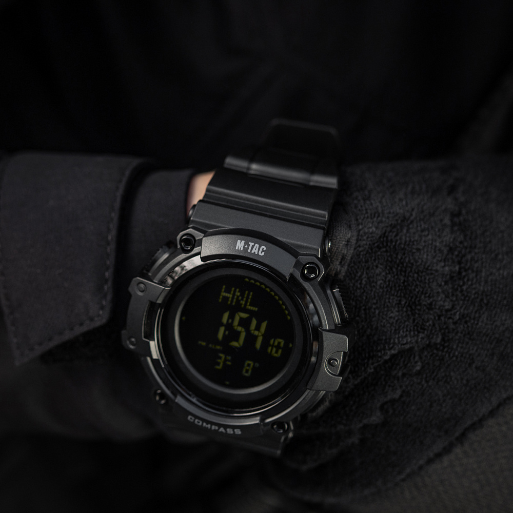 M-Tac годинник тактичний з компасом 2233 Black (50010002)