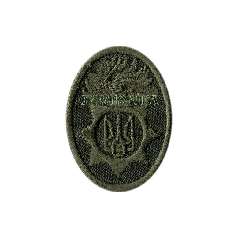 Кокарда Національна Гвардія України /захисна/ тк. олива !