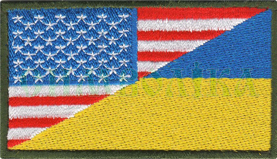 Прапорець Україна-США 8х4,5см. !