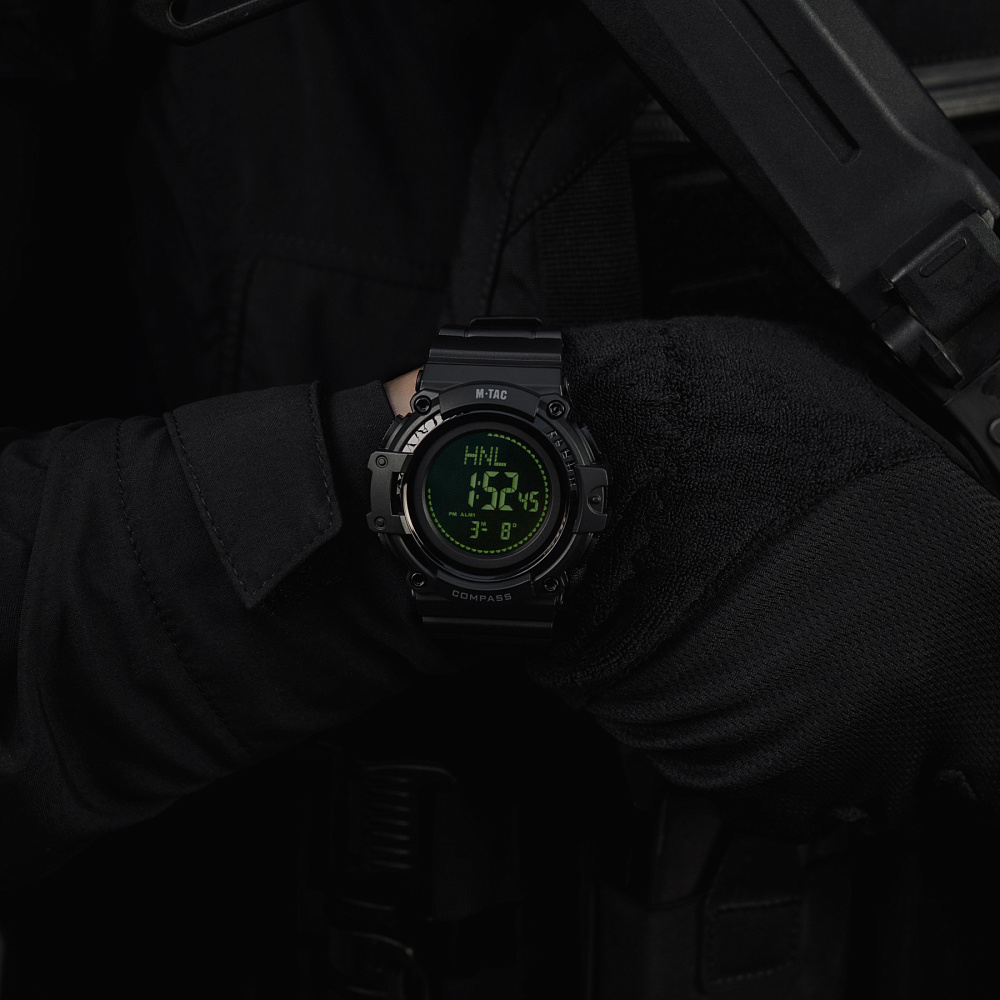 M-Tac годинник тактичний з компасом 2233 Black (50010002)