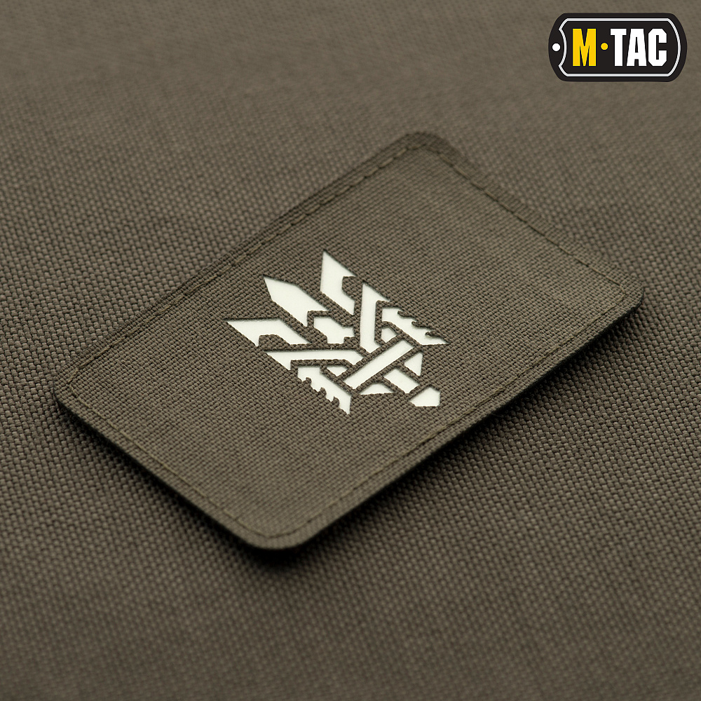 M-Tac нашивка Тризуб (стилізація) Laser Cut горизонтальна Ranger Green/GID ( 51197239 )