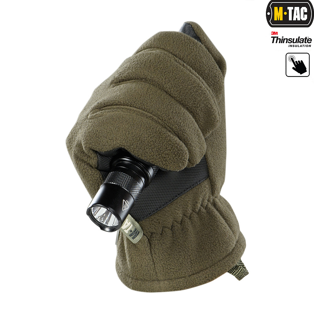 M-Tac M-TAC РУКАВИЧКИ FLEECE THINSULATE OLIVE (90309001)