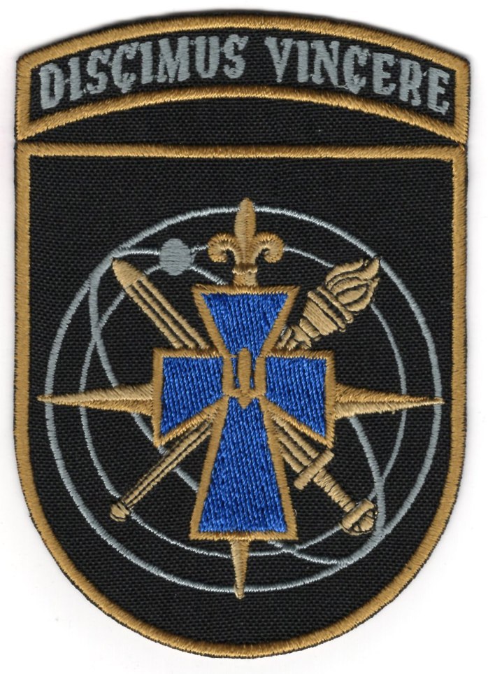 Житомирський Військовий Інститут ім. Корольова Discimus Vincere (курсант) \ кол \ тк.чорна \ нарукавна емблема !